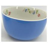 Vintage Hall's Superior Quality Kitchenware Blue Floral Mixing Bowls