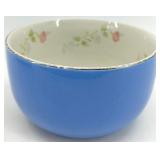 Vintage Hall's Superior Quality Kitchenware Blue Floral Mixing Bowls