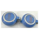 Hall's Rose Parade 1259 Blue Ceramic Pitcher Set - 6-Piece, Made in USA