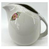 Vintage Hall's Rose Pattern Ceramic Pitcher & Salt Shaker Set - Made in USA