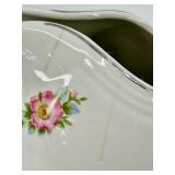 Vintage Hall's Rose Pattern Ceramic Pitcher & Salt Shaker Set - Made in USA