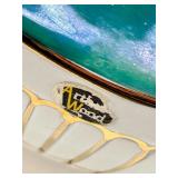 Vintage Arthur Wood Teapot Turquoise Glaze & Hall White Teapot