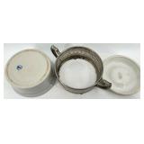 Vintage Hall's Rose Pattern 1259 Dinnerware Set - including Covered Dish with Stand - Made in USA