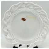 Vintage Fostoria Wistar with White Braided Rim including Serving Plate, Bowl and More