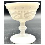 Vintage Fostoria Wistar Milk Glass Compotes, Sugar, Creamer, and More