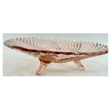 Vintage Pink Depression Glass Serving Peices