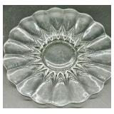 Vintage Crystal Glass Centerpiece Set including Heisey - 3-Piece Footed Dishes with Leaf & Crown Etching