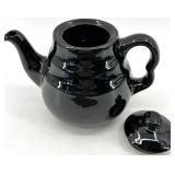 Vintage Assortment of Three Teapots - Black & Brown Glazes, Made in Japan