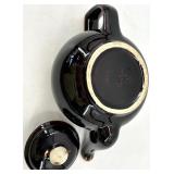 Vintage Assortment of Three Teapots - Black & Brown Glazes, Made in Japan