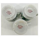 Vintage Flower Garden Japan Teapot & 3 Mugs Set