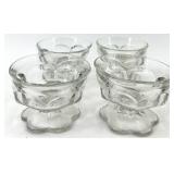 Assorted Vintage Clear Glassware including Martinsville Cornucopia Candle Holders