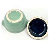 Vintage SYRACUSE China Green Teapot & Covered Bowls Set (5-Piece) USA 89