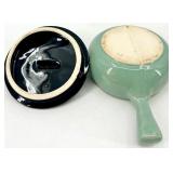 Vintage SYRACUSE China Green Teapot & Covered Bowls Set (5-Piece) USA 89