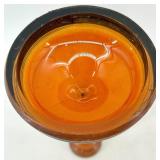 Vintage Art Deco Candlestick Holders  Orange & Green & Red