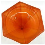 Vintage Art Deco Candlestick Holders  Orange & Green & Red