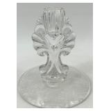 Vintage Crystal Glass Candelabras, Square Vessels including Fostoria Martinsville