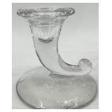 Vintage Crystal Glass Candelabras, Square Vessels including Fostoria Martinsville