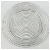 Vintage Anchor Glass Ribbed Serving Set - Pedestal Bowl & Square Dishes