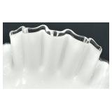 Large Vintage Fenton Silver Crest Candy Dish - Ruffled Edge