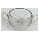 Vintage Assorted Glassware Set - including Etched Starburst Pattern Creamer & Sugar Bowls
