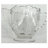 Vintage Assorted Glassware Set - including Etched Starburst Pattern Creamer & Sugar Bowls