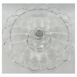 Vintage Imperial Glass Cake Stand with Pedestal & Matching Compote Dishes