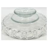 Vintage Imperial Glass Cake Stand with Pedestal & Matching Compote Dishes