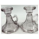 Vintage Glass Candlesticks - 5 Pair