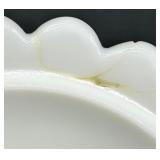 Vintage Westmoreland Glass Grapes & Leaves Milk Glass Covered Dishes and Rectangular Dish