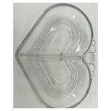 Vintage Heart-Shaped Clear Crystal Glass Bowls with Flower & Star Dishes - Assorted Set