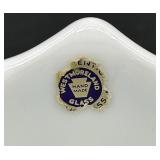 Vintage Westmoreland Glass Milk Glass - Footed Fluted Bowl, Diamond Pattern Bowl and Cornucopia Vase