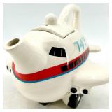 Vintage Elephant Teapot & 747 Jet Plane Teapot - Japan
