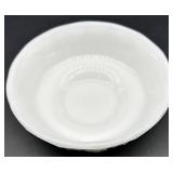 Vintage Milk Glass Grapevine Pattern 6-Piece Serving Set - Pedestal Compote, Teacup & Bowls