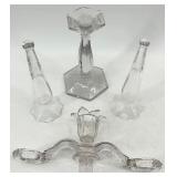 Vintage Variety of Cambridge Glass Vintage Crystal Candelabras