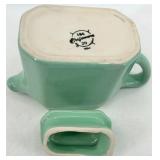 Hall Water Pitcher, Hall Covered Creamer & Chefsware Pottery Single-Serving Teapot - Vintage