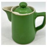 Hall Water Pitcher, Hall Covered Creamer & Chefsware Pottery Single-Serving Teapot - Vintage