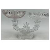 Vintage Crystal Candle Saucer / Bobeche Candelabras - QTY 3
