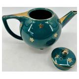 Vintage Hall 6-Cup Teapots - Set of 3 with Gold Trim