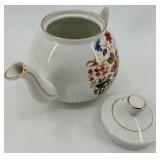 Vintage Hall England Teapots - 3-Piece Set Green, Yellow & Floral White