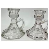 Vintage Crystal and Ceramic Candle Holders - 6 Pairs