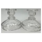Vintage Crystal and Ceramic Candle Holders - 6 Pairs