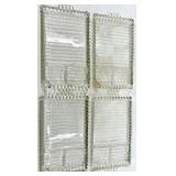 Vintage Hazel Atlas Orchard Crystal Party Snack Trays & Cups - 4 Trays, 6 Cups