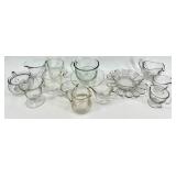 Vintage Clear Glassware Set - Teacups & Saucers, Mugs & Serving Dishes