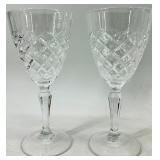 Assorted Vintage Glassware - 2 Wine Glasses, Sugar Jar & Bowls