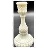 Vintage Milk Glass including Daisy Pattern - Lidded Box, Candlestick, Compotes & Dishes