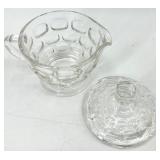 20 piece Vintage Crystal Clear Glassware Assortment - Sugar Bowls, Creamer & More