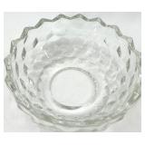 Vintage Fostoria Glass Crystal Diamond-Cut Decanter & Bowls Set