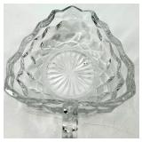 Vintage Fostoria Glass Crystal Diamond-Cut Decanter & Bowls Set