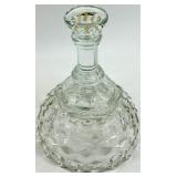 Vintage Fostoria Glass Crystal Diamond-Cut Decanter & Bowls Set