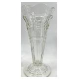 Assorted Vintage Crystal Glass including a Punch Bowl Base and Vase